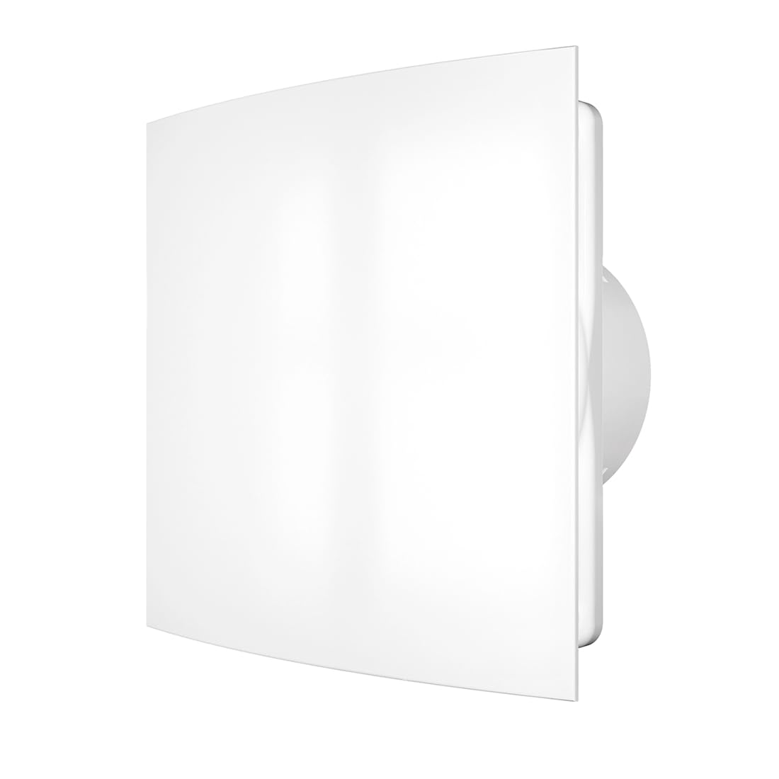 Vlano Badlüfter UNO Vent 100 TH Abluftlüfter mit Feuchtigkeitssensor, Nachlauffunktion, Rückschlagklappe, 100 mm, 90 m³/h, 25 dB, Weiß