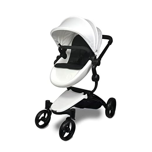 Anivia Luxury Baby Doll Stroller for 18" & 20" Girl Dolls - Doll Stroller with Folding Canopy, Mute Wheels and 2 Storage Baskets, Easy to Assemble (Black)