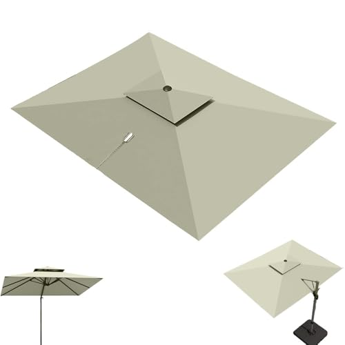 Lona de recambio para sombrilla rectangular de 3x4m con 8 varillas: repara tu toldo 2