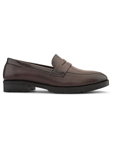 Image of STANPHORD Mens Loafers Men Black Solid Leatherette Formal Slip on Durable Moccasins Penny Loafers Shoes Without Laces