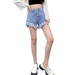 Womens-Street-Style-Spring-and-Ragged-Edge-Design-Denim-Shorts