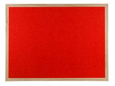 Polycolour FR® Noticeboard Class B Beech Frame 1800mm x 1200mm, Red
