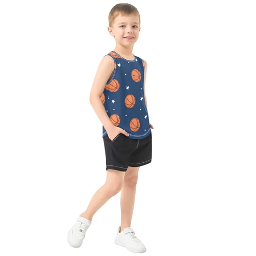 Boys' Tank Top Shirt Basketball Stars Pattern Sleeveless T-Shirts4