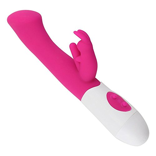 Rechargeable Rabbit Vibrator for Women Sex Toys for Clitoris G-spot Stimulation 10 Powerful Vibrations Dual Motor Stimulator for Women Silent Waterproof,Rose