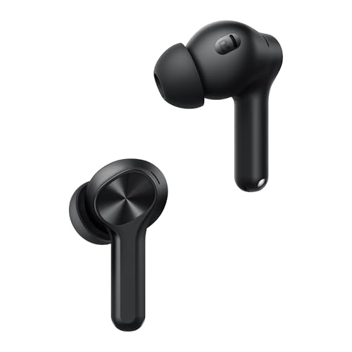 Image of realme Buds T200x True Wireless Earbuds with 12.4mm Dynamic Bass Drivers, 25 dB ANC, Quad Mic, 45ms Latency, Upto 48 Hrs Playback, Fast Charge, IP55 Rated, BT 5.4 (Pure Black)