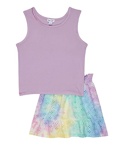 Image of Splendid Girl's Rainbow Eyelet Skirt Set (Toddler /Little Kids)
