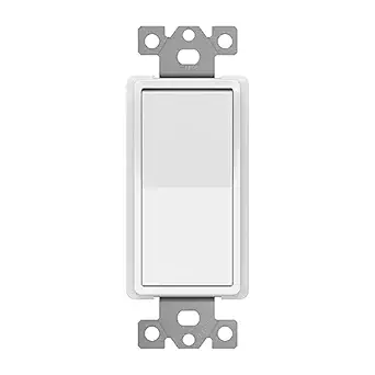 ENERLITES 4-Way Decorator Paddle Rocker Light Switch, Clamp Down Wiring, Grounding Screw, Residential Grade, 15A 120V/277V, UL Listed, 94150-W, White