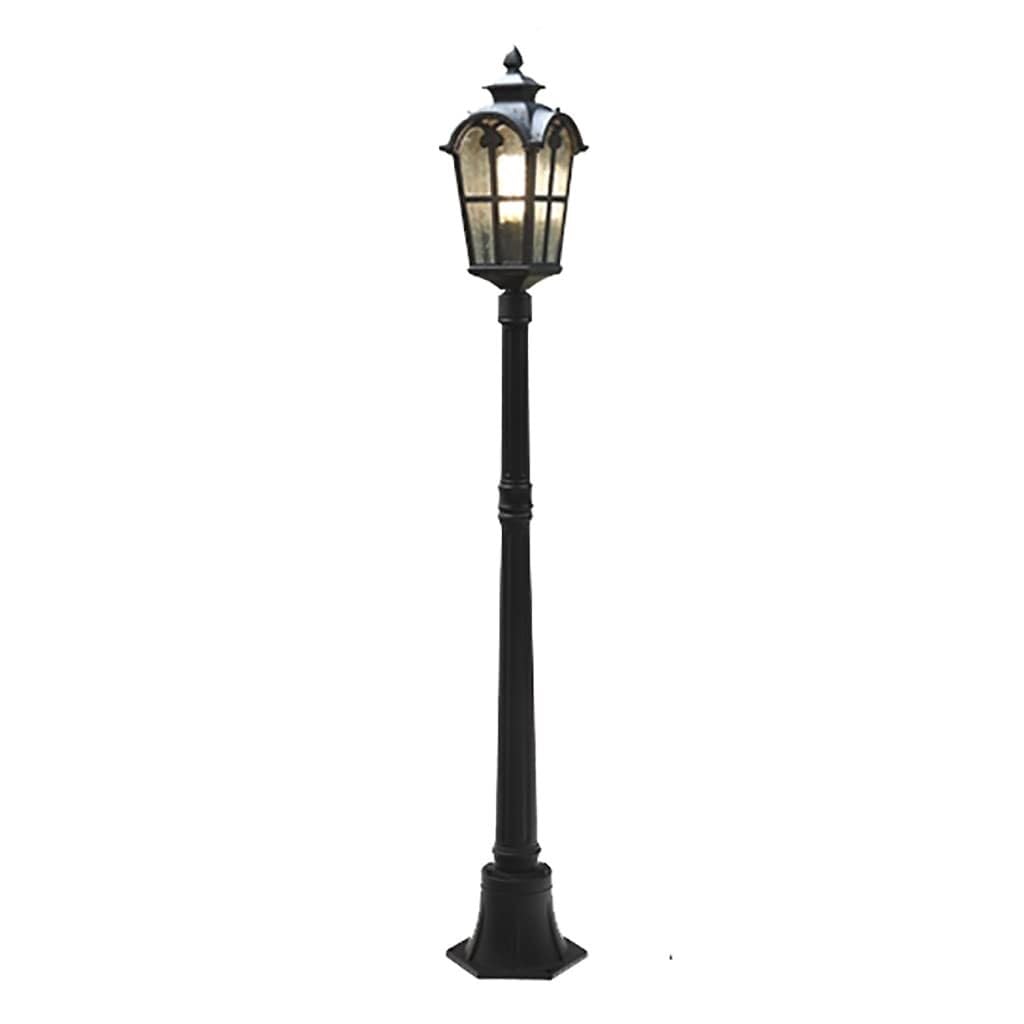 QUSYZD 170Cm Vintage Led Solar Post Light, Die-Cast Aluminum with Water-Grain Glass, Outdoor Street Lamp for Garden, Patio, Backyard, Walkway, Lawn, Classic Retro Design,140cm