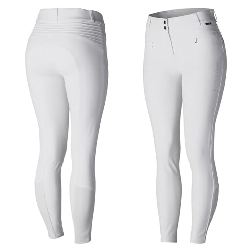 B Vertigo Drea Womens Silicone Full Seat Breeches - White - 30