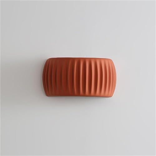 Modern Minimalist Wall Sconce Ribbed Finish Half Cylinder Wall Light