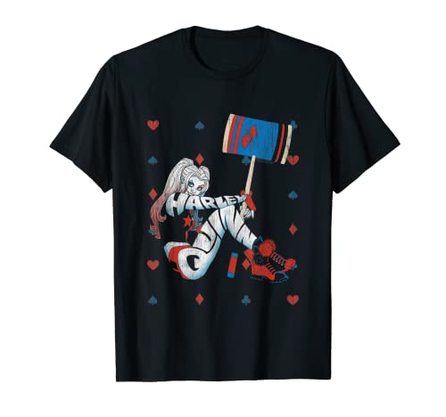 Batman Harley Quinn Playing Card Suit Camiseta