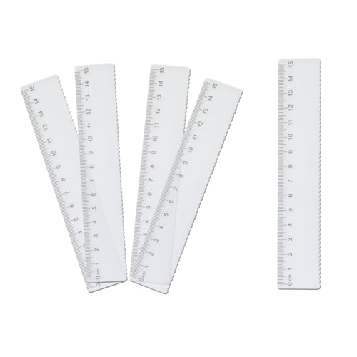 Contenuto del prodotto: questo set contiene 5 righelli con una lunghezza di 15 cm e una larghezza di 3 cm. Le pratiche dimensioni la rendono ideale per varie applicazioni a scuola, in ufficio e a casa.