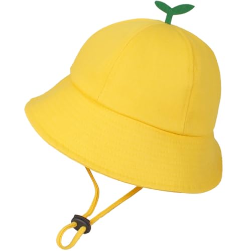 Kids Sun Bucket Hat, Summer Beach Hat with Tender Shoot for Girls Boys