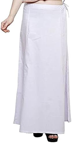 Readymade Saree Petticoats(Free Size), WHITE, free size