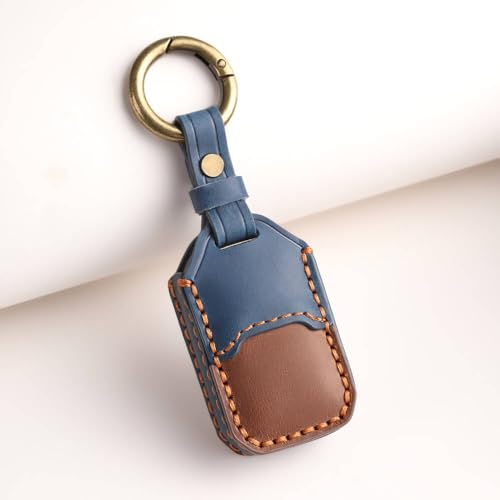 Image of keyzone dual leather key cover for Swift, DZire, Baleno, Ertiga, Grand Vitara, Brezza, Fronx, Jimny XL6, Ignis, Glanza, Urban Cruiser Hyryder, Rumion 2 button smart key