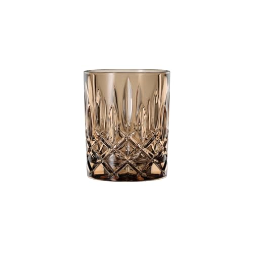 Image of Nachtmann Noblesse Collection 4 inch Whiskey Tumbler, Made of Fine Crystal Glass, Glass for Bourbon, Whiskey, & Other Beverages, 10.4-Ounces, Dishwasher Safe, Set of 2 (Tobacco)