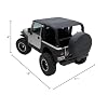SmittyBilt EXTENDED TOP DIAMOND BLK - SB93635