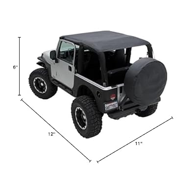 SmittyBilt EXTENDED TOP DIAMOND BLK - SB93635