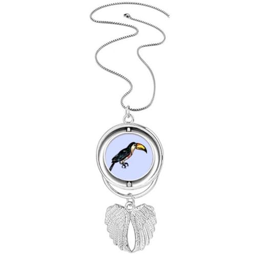 Collier oiseau tropical Toco pendentif ailes d'ange finition premium