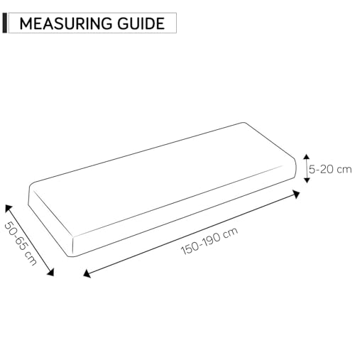 Image of HOKIPO 100% Waterproof Stretchable Elastic Seat Cushion Cover, 3 Seater, Light Grey (AR-5354-LGRY)