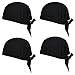 Sweat Wicking Beanie Cap Hat Chemo Cap Skull Cap Head Wrap for Men and Women Pack of 4
