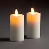 Lightli moving flame advanced battery operated led indoor wax votive candles ivory 2 x 4 set of 2  urban country home decor
