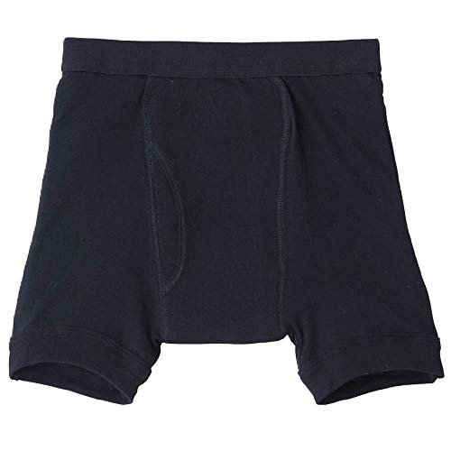 紳士 安心快適 ボクサー ブリーフ 40cc 介護 下着 ケアパンツ メンズ 男性用 介護用 (ブラック L)