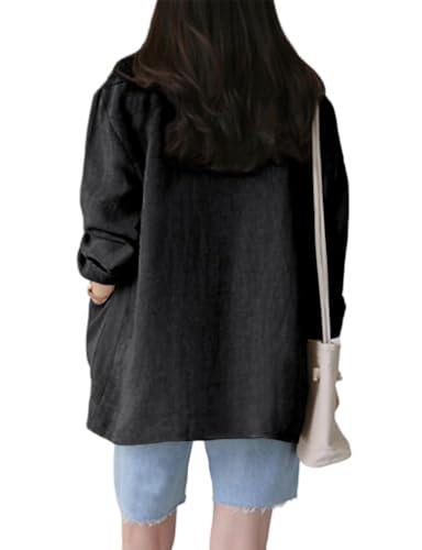 Kinghua Linen Blazer Women Casual Long Sleeve Jackets Spring Summer 2025 Lightweight Business Tops3