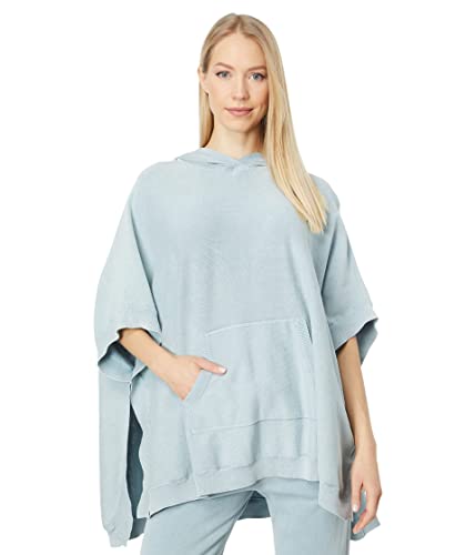 world map poncho - Barefoot Dreams Sunbleached Poncho, Women’s Poncho, Casual Sweater, Fall Jackets, Great for Gym, 100 Percent Cotton-One Size, Washed Denim