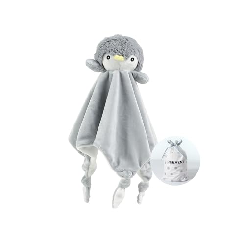 Image of CREVENT Cozy Plush Baby Security Blanket, Loveys for Baby Girls and Boys, Birthday (Penguin)