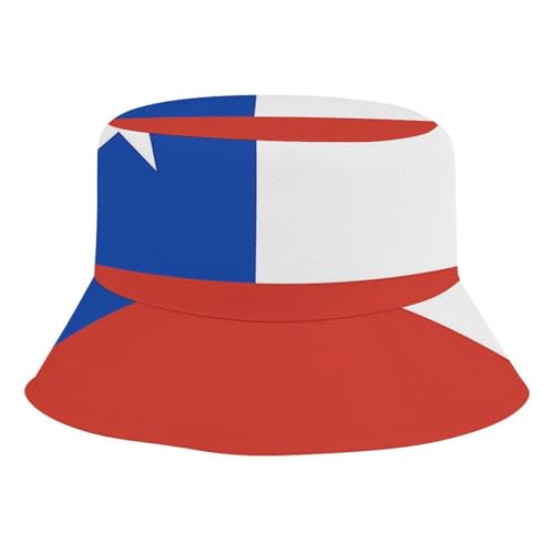 Chilean FlagChildren's Bucket Hat for Boys and Girls, Breathable Summer Beach Hat54cm