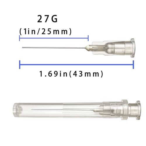 Image of 100Pack 27Ga 1 inch Luer Lock for Measuring,Refilling Ink