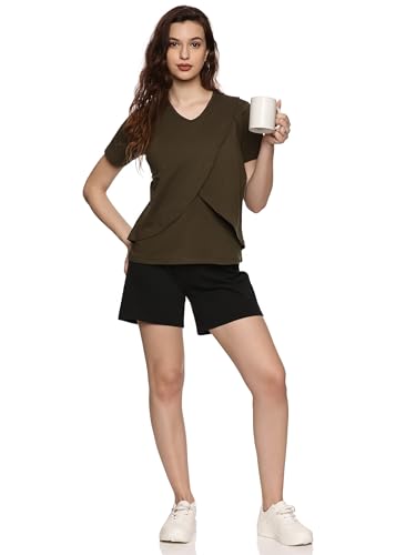 Image of Maternity Feeding Tops Without Zip for Women, Feeding Coverup Pregnancy Tshirt,Feeding T-Shirt for Easy Nursing & Breastfeeding, Maternity Top for Mothers
