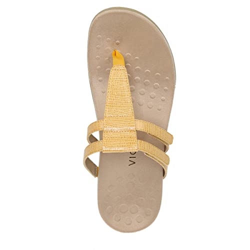 Vionic Women's Rest Elvia Toe Post Slide Sandal- Supportive Ladies Flip Flop Sandals That Include Three-Zone Comfort with Orthotic Insole Arch Support, Medium and Wide Fit, Sizes 5-123