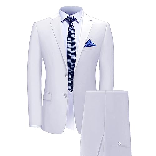 Men Suits Regular Fit 2 Piece Suit Men Business Dress Suits for Men Groom Wedding Guest Jacket & Pants2
