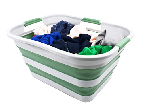 SAMMART Cesto portabiancheria pieghevole in
