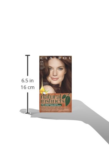 Clairol Natural Instincts Semi-Permanent Hair Dye, 6.5 Light Auburn Hair Color, 1 Count