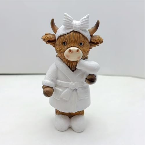 Animal Rustique Réaliste Mini Vaches Figurines de Vache Miniature Maison - 8