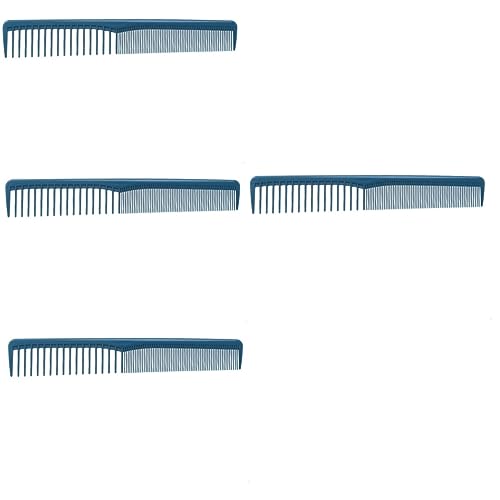 Healeved 4pièces Peigne Professionnel Anti-statique Pour Coiffure Peigne Pour Salon Et Usage Domestique Bleu