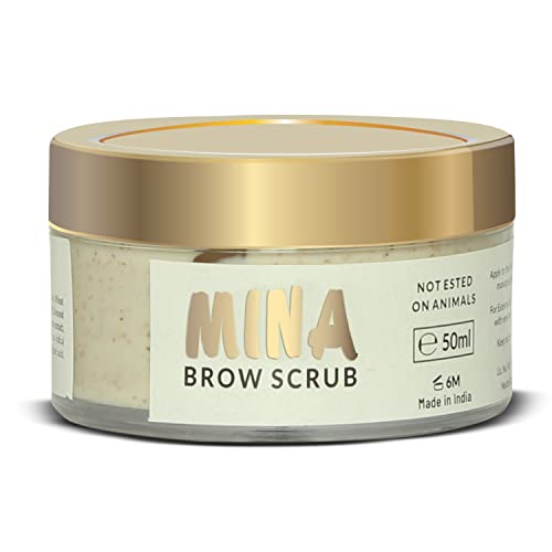 Mina Brow Scrub | For Long-Lasting Henna Or Tint | Natural Extracts Gently Exfoliate The Skin | Prepare The Area For Henna Or Tint 50Ml #TOP7