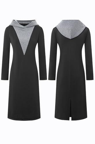 Girls Long Sleeve Maxi Dress Slim Hoodie Long Dress Sweatshirt for Size 7-14 Tween Teen in Fall Winter Spring2