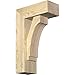 Ekena Millwork BKT0604X14X22IMP05RDF Imperial Block Rough Sawn Bracket w/Offset Brace, Douglas Fir