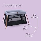 Maxi-Cosi Iris2, 2-in-1 Reisebett Baby, 0-3 Jahre, 0-15 kg, Kompaktes Reisebettchen, 2 Ebenen, Seitliches Einstiegsfenster, Faltbar & Leicht, Matratze Erweiterbar, Umweltfreundlich, Essential Grey