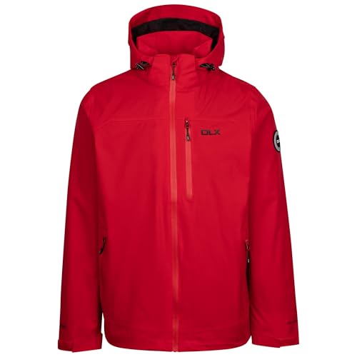 Image of DLX Mens Waterproof Jacket Montgomery - Raincoat for Men with Zip Off Hood, Mens Jacket with Zip Pockets, Coat for Men with Adjustable Cuffs & Hem Drawcord