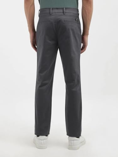 Image of Calvin Klein Jeans Slim Fit Solid Mid Rise Trouser