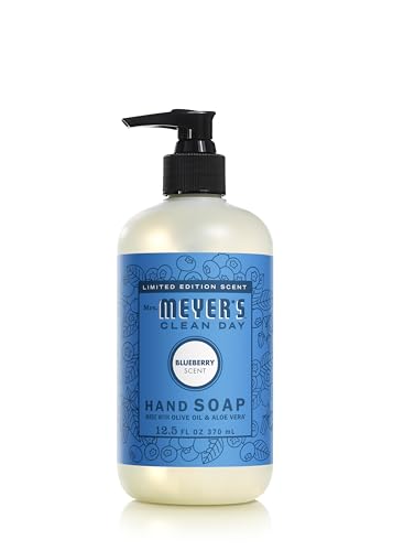 MRS. MEYER'S CLEAN DAY Liquid Hand Soap, Blueberry Scent, 12.5 Ounce Bottle