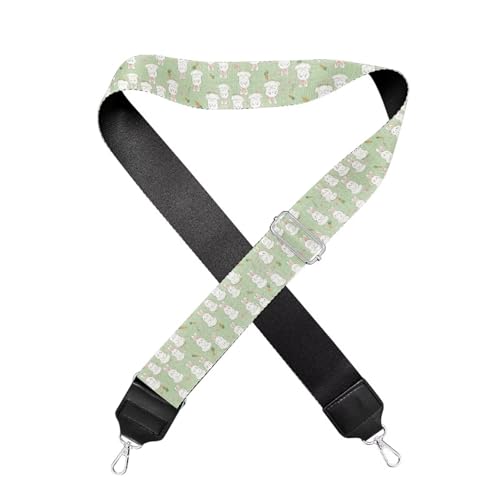 Image of Halloween Handbag Strap Canvas Purse Strap Colorful Bat Black Shoulder Strap Multicolor Bats Replacement Strap