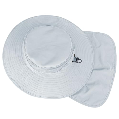 Sun Hats for Men Women Fishing Hat UPF 50+ Breathable Wide Brim Bucket Hats Summer UV Protection Safari Hat with Neck Flap - Image 5
