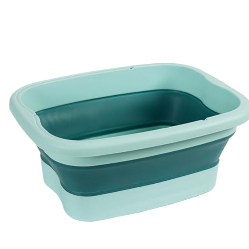 Vasca da bagno pieghevole per piedi, vasca massaggiante per piedi, 40 x 32 x 17 cm, vasca portatile per risciacquo per donne, uomini, bambini, anziani, relax e ingresso in piscina