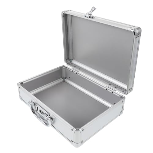 PRETYZOOM Heavy Duty Aluminum Alloy Briefcase with Password Lock Portable Hard Storage Case for Medicine and Instruments Wear Resistant Tool Box for Secure Transport and Protection